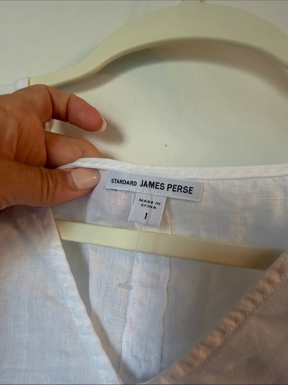 Standard James Perse white V-Neck Sleeveless Oversized Tunic Size 1 US small - Picture 2 of 5
